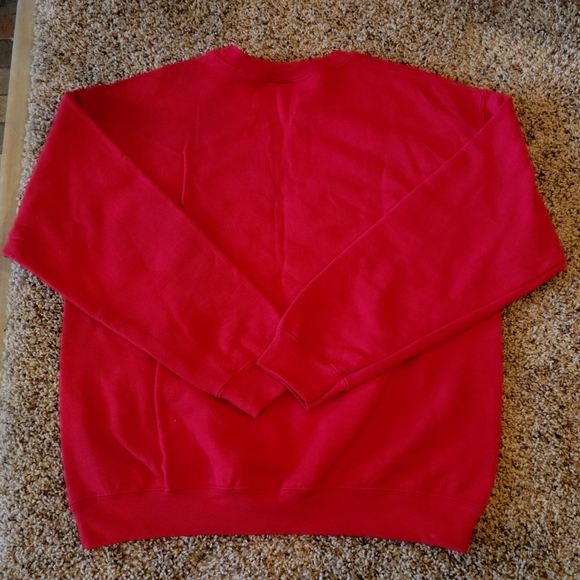 Men's Holiday Crewneck Sweatshirt L Obey Style Red - Picture 3 of 5